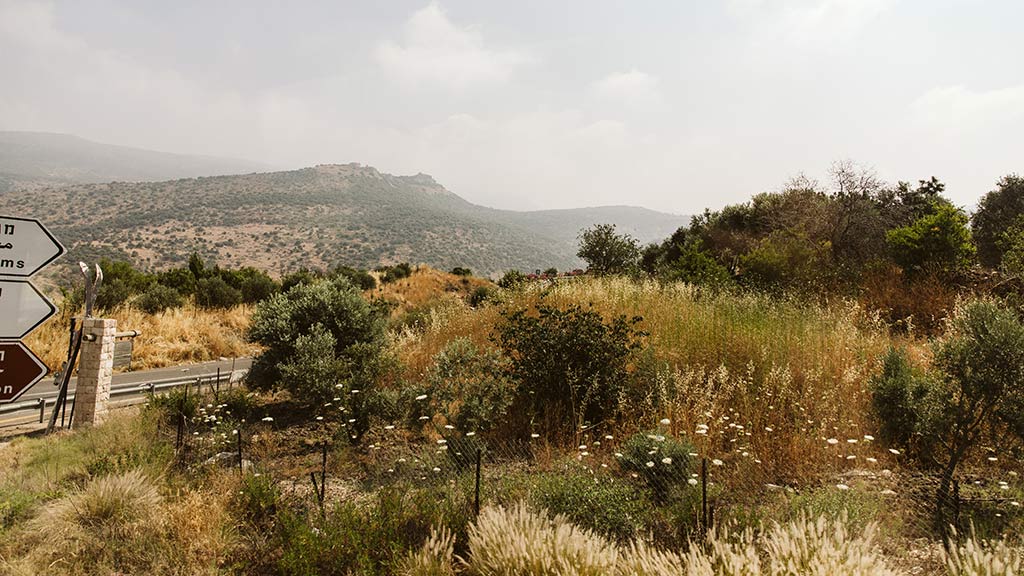shalom can mean a quiet moment in the Israeli hills