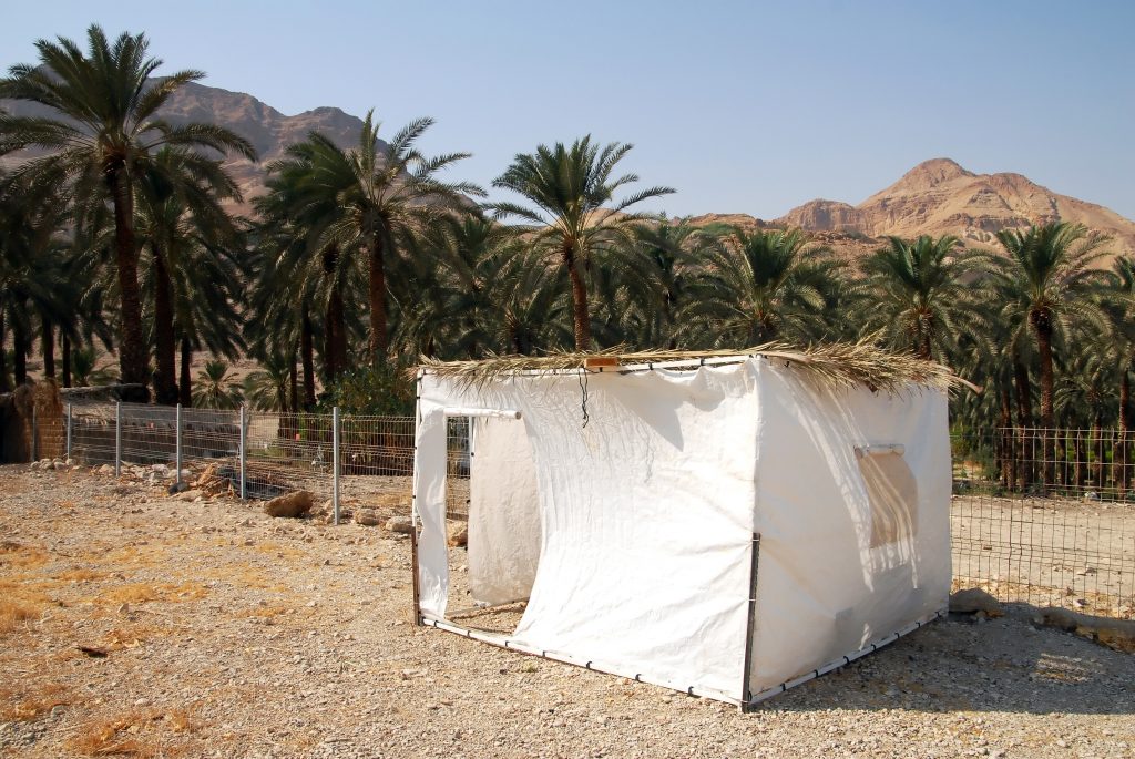 a sukkah in the desert