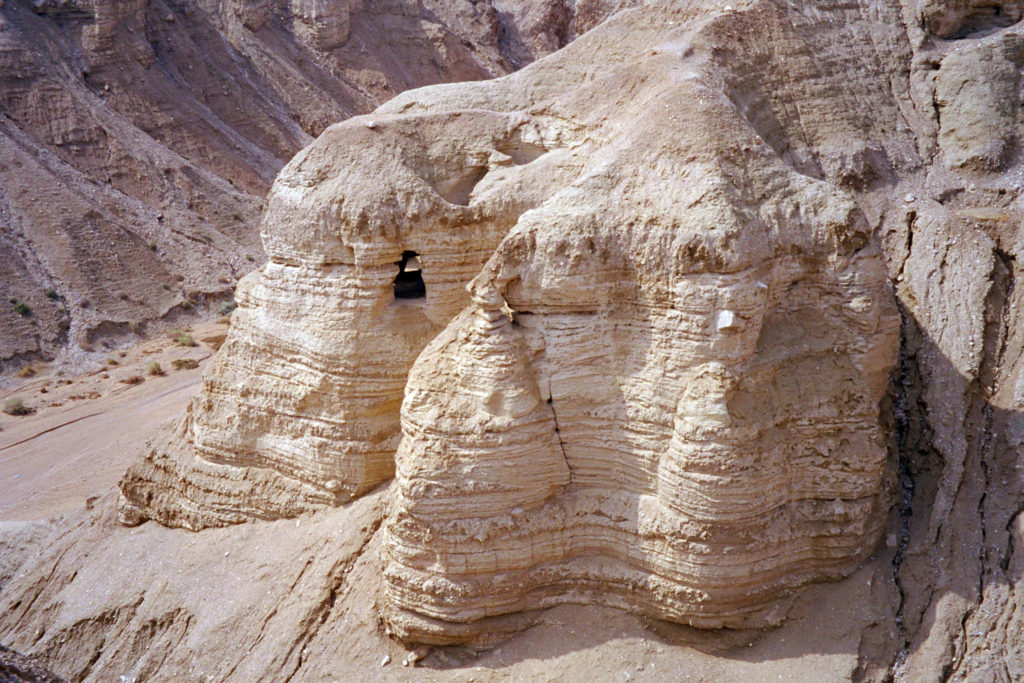 caves in the rocks of the desert